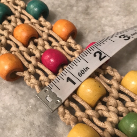 Bohemian Belt Womens Beaded Multicolor Fringe Gypsy Hippie Boho Braided Macrame - Picture 5 of 5